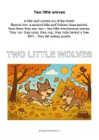 Aperçu - Apprentissages en autonomie - 🎵 Two Little Wolves – Finger Play and Nursery Rhyme 🐺🐺 - Page de couverture