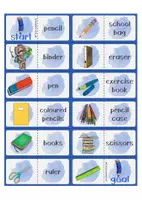 Vorschau - Fördermaterial/Inklusion - Domino school things 1 - Seite 1