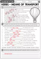 Vorschau - Arbeitsblätter - MEANS OF TRANSPORT + VERBS (Merkblatt + Arbeitsblatt) - Seite 2