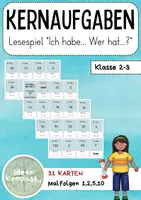 Vorschau - Spiele - 31 Karten: Lesespiel Kernaufgaben 1,2,5,10 - Deckblatt