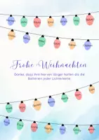 Vorschau - Mal- und Bastelvorlagen - Weihnachtsgeschenk Lichterkette (Fingerabdrücke) - Seite 1