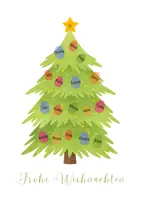 Vorschau - Mal- und Bastelvorlagen - Weihnachtsgeschenk Tannenbaum (Fingerabdrücke) - Seite 1