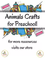 Vorschau - Arbeitsblätter - ANIMAL Crafts for Preschool: Cut and Paste Worksheets - Seite 1