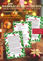 Vorschau - Arbeitsblätter - Feste & Feiertage – Warum wir Weihnachten feiern – Die Weihnachtsgeschichte - Deckblatt