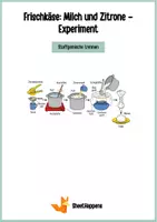 Vorschau - Arbeitsblätter - Frischkäse-Experiment mit Milch und Zitrone - Deckblatt