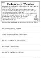 Vorschau - Arbeitsblätter - Wintertage in der Schule | Leseverständnis, Klasse 1 & 2 - Seite 3