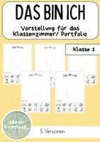 Vorschau - Arbeitsblätter - Das bin ich - Steckbrief Vorlage Vorstellung - Deckblatt