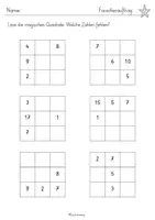 Vorschau - Arbeitsblätter - Arbeitsblätter/Tafelmaterial magische Quadrate - Seite 3