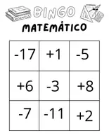 Vista previa - Juegos / Gamificación - BINGO MATEMÁTICO NÚMEROS ENTEROS - página 3