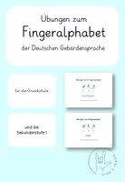 Vorschau - Arbeitsblätter - Übungsheft-Fingeralphabet - Gebärdensprache - Deckblatt
