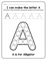anteprima - Esercizi - A-Z Animals Do a Dot Marker Worksheets Fine Motor Skills - Pagina di copertina