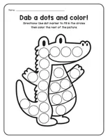 anteprima - Esercizi - A-Z Animals Do a Dot Marker Worksheets Fine Motor Skills - Pagina 1