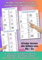Vorschau - Arbeitsblätter - Silben lernen mit 210 Bildern – 21 Arbeitsblätter zum Verbinden für Vorschule und Schulanfang Kinder - Seite 3