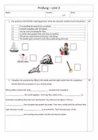 Vorschau - Klassenarbeiten - Young World 4 Unit 3 - fixfertige Prüfung - Seite 1