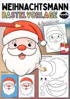 Vorschau - Arbeitsblätter - Weihnachtsmann (Gesicht) - Bastelvorlage & Ausmalbilder 🎅 - Deckblatt