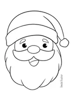 Vorschau - Arbeitsblätter - Weihnachtsmann (Gesicht) - Bastelvorlage & Ausmalbilder 🎅 - Seite 2