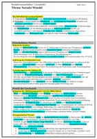 Vorschau - Merkblätter - Sowi-Lernzettel: Sozialer Wandel - Deckblatt