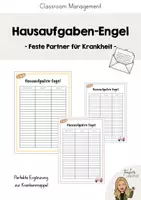 Vorschau - Poster - Hausaufgaben-Engel (Classroom Management) - Deckblatt