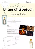 Vorschau - Stundenentwürfe - Unterrichtsbesuch - Symbol Licht (Wir erfahren Licht in der Dunkelheit) - Deckblatt