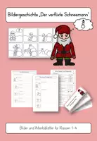 Vorschau - Arbeitsblätter - Wichtel-Bildergeschichte "Der verflixte Schneemann" - Deckblatt