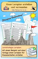Vorschau - Arbeitsblätter - Lernplan erstellen und anwenden (mit Vorlage) - Deckblatt