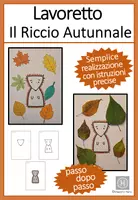 anteprima - Materiale per pittura e bricolage - Lavoretto Riccio Autunnale - Pagina di copertina
