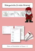 Vorschau - Arbeitsblätter - Wichtel-Bildergeschichte „Ein kalter Wintertag“ - Deckblatt