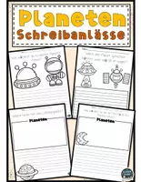 Vorschau - Arbeitsblätter - Eine Reise zu den Planeten – Schreib- und Erzählaufgaben mit Impulsfragen für die Grundschule - Deckblatt