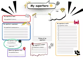 Vorschau - Arbeitsblätter - superhero - Deckblatt