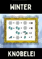 Vorschau - Arbeitsblätter - Winterliche Knobelaufgabe Mathe - Deckblatt