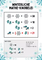 Vorschau - Arbeitsblätter - Winterliche Knobelaufgabe Mathe - Seite 2