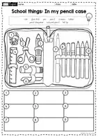 Vorschau - Arbeitsblätter - School things - Arbeitsmaterial - Seite 1