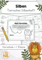 Vorschau - Arbeitsblätter - Silben Heft Tiere | Silben lesen & schreiben | Grundschule 1./2. Klasse Vorschule | Deutsch, Silbentraining, Lesen lernen - Deckblatt