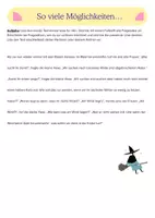 Vorschau - Arbeitsblätter - Übung zum Vorlesen von Fragesätzen (Die kleine Hexe) - Seite 1
