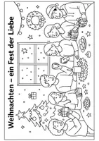 Vorschau - Mal- und Bastelvorlagen - Weihnachten – ein Fest der Liebe (Ausmalposter) - Deckblatt