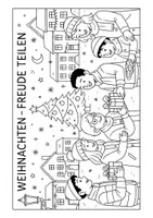 Vorschau - Mal- und Bastelvorlagen - Weihnachten – ein Fest der Liebe (Ausmalposter) - Seite 1