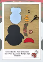 Vorschau - Mal- und Bastelvorlagen - Materialpaket "Winterpinguine" (Kunst - Fensterdekoration) - Seite 1