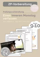 Vorschau - Arbeitsblätter - Einen inneren Monolog verfassen - Deckblatt