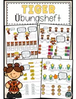 Vorschau - Arbeitsblätter - Tiger Wal Zahlen | Übungsheft | Zahlenraum 10 - Deckblatt