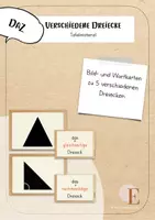 Vorschau - Präsentationen/Tafelbilder - Verschiedene Dreiecke Tafelmaterial DaZ - Deckblatt