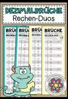 Vorschau - Aufgabenkarten - DEZIMALBRÜCHE - 3 Rechen-Duos - Deckblatt
