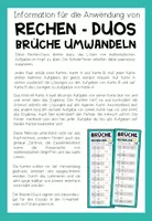 Vorschau - Aufgabenkarten - DEZIMALBRÜCHE - 3 Rechen-Duos - Seite 1