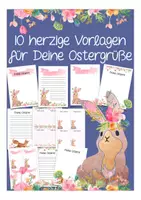 Vorschau - Arbeitsblätter - 10 Vorlagen für Ostergrüße - Deckblatt