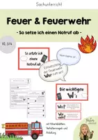 Vorschau - Unterrichtsreihen - So setze ich einen Notruf ab - Feuer und Feuerwehr - Deckblatt