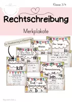 Vorschau - Poster - Merkplakate zur Rechtschreibung - Deutsch - Deckblatt