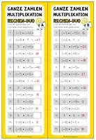 Vorschau - Aufgabenkarten - GANZE ZAHLEN (Multiplikation) - 3 Rechen-Duos - Seite 3