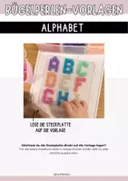 Vorschau - Mal- und Bastelvorlagen - Perle das Alphabet – Bügelperlen-Vorlagen zum Ausdrucken - Seite 1