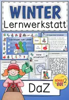 Vorschau - Arbeitsblätter - WINTER / Lernwerkstatt (DaZ) - Deckblatt