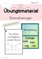 Vorschau - Arbeitsblätter - Zusammengesetzte Nomen, Verben und Adjektive + Übungsheft - Deckblatt