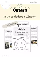 Vorschau - Arbeitsblätter - Ostern - in verschiedenen Ländern - Deckblatt